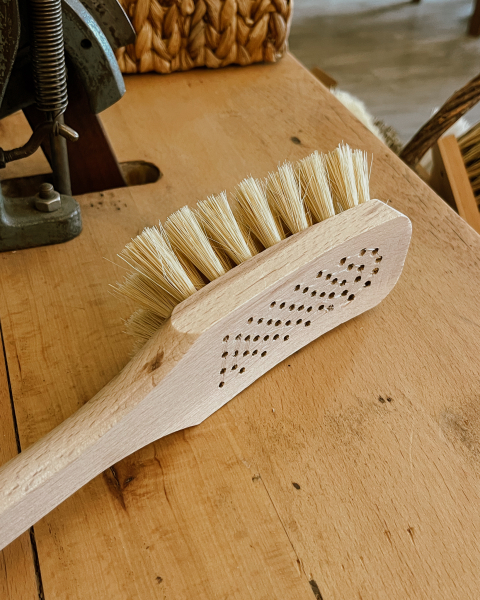 Klosettbürste KLASSIK / Holz flach, geölt, Fibre natur